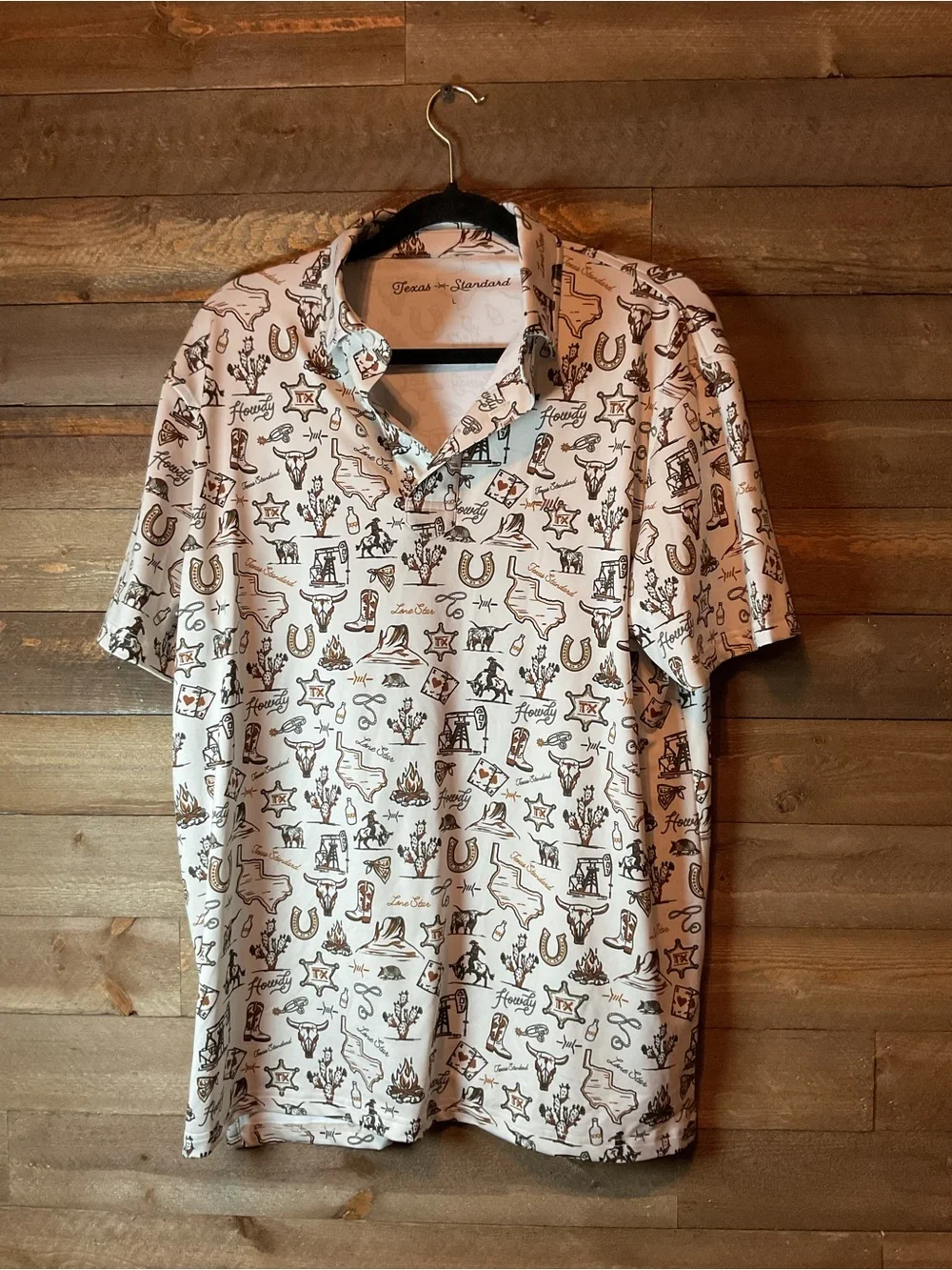 Texas Standard Traditions Polo Shirt - Outlaw Men’s Size Large - Picture 1 of 1